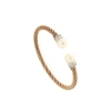 Bracciale argento rigido perle