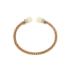 Bracciale argento rigido perle