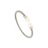 Bracciale argento rigido perle