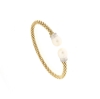 Bracciale argento rigido perle