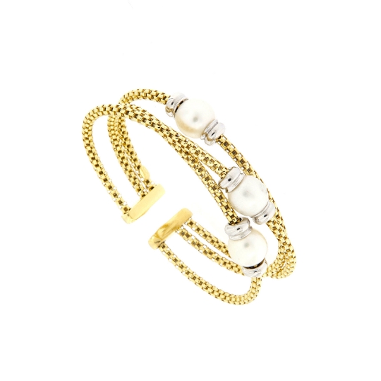 bracciale rigido perle