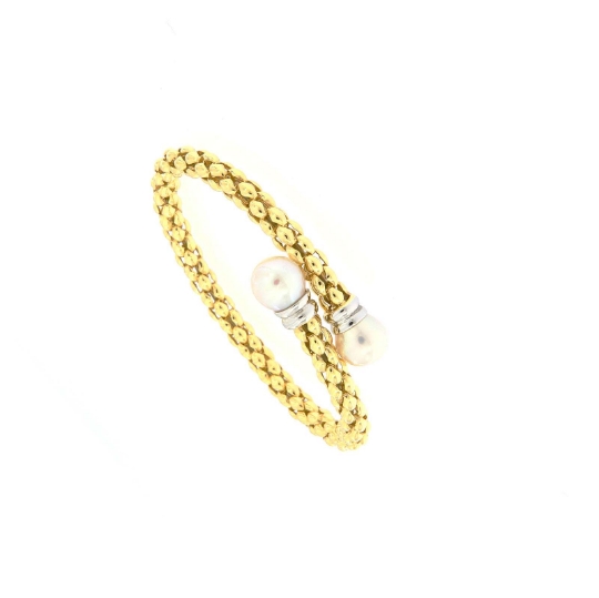 Bracciale argento contrariè perle