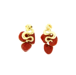 orecchini in argento e corallo