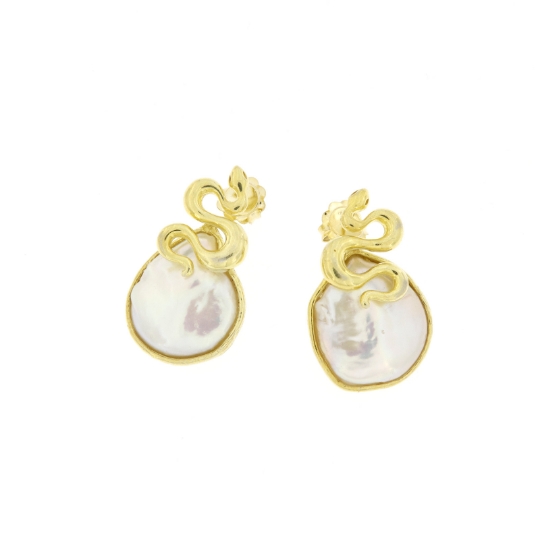 orecchini argento e perle
