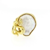 anello argento perla serpente