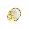 anello argento perla serpente