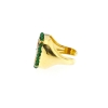 anello argento cammeo zirconi e spinelli verdi