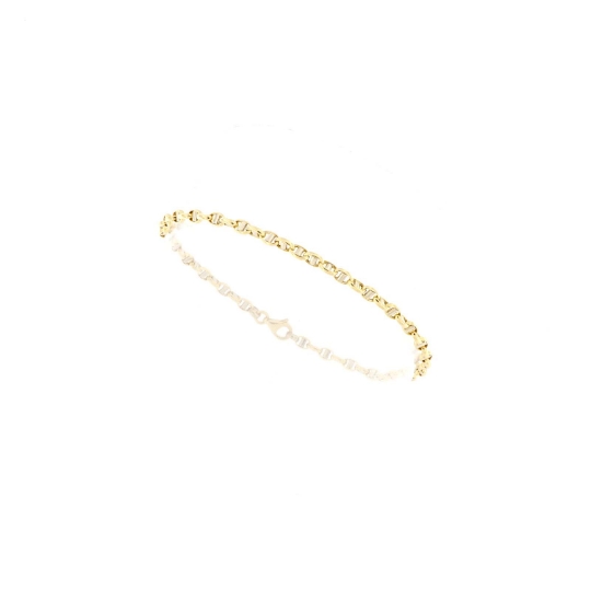 bracciale oro maglia traversino