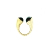 anello argento quarzi verdi