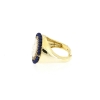 anello cammeo sferine blu zirconi