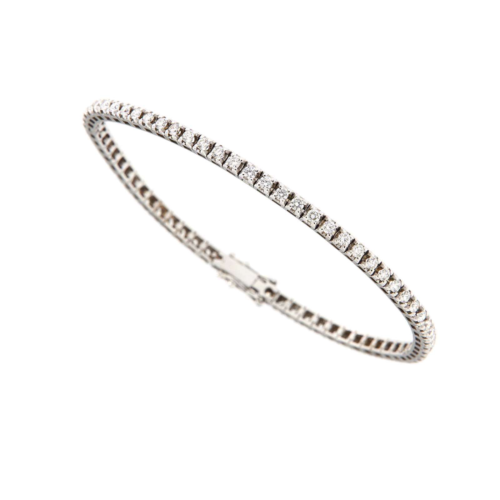 Bracciale tennis con diamanti a griffes quadri