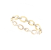 bracciale maglie ovali e diamanti