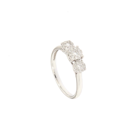 anello trilogy pavè diamanti