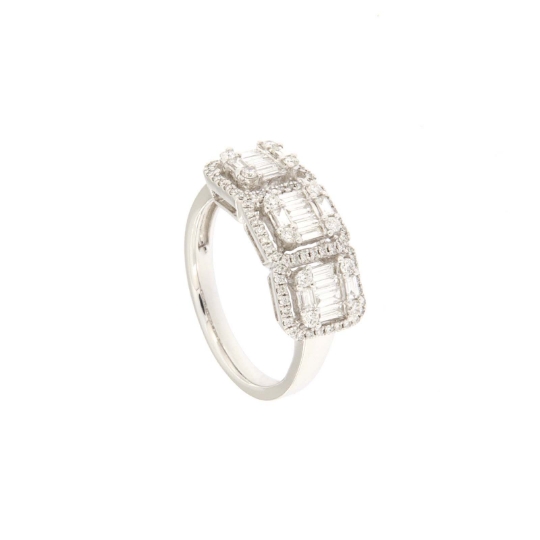 anello trilogy diamanti baguettes