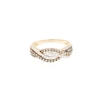 Anello intrecci diamanti brown e bianchi