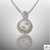 Pendente perla e diamanti 
