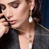 Orecchini argento perle e zirconi