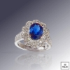 Anello diamanti e zaffiro 