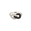 Anello diamanti bianchi e neri