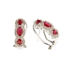 orecchini trilogy rubini e diamanti