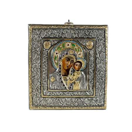 icona Madonna Kazan argento