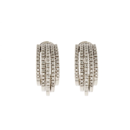 Orecchini 5 file diamanti