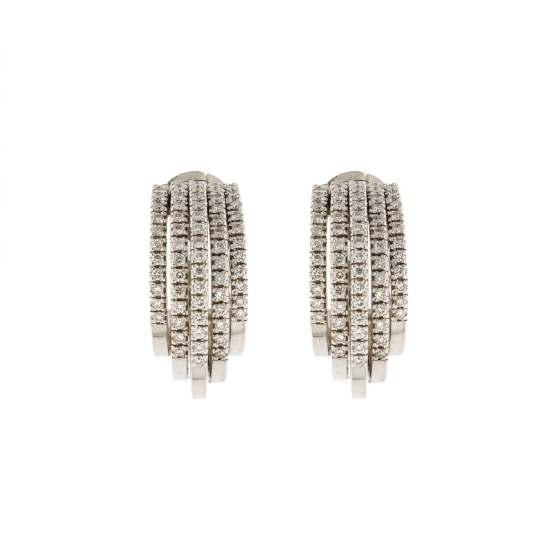 Orecchini 5 file diamanti