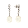 orecchini tennis diamanti e perle