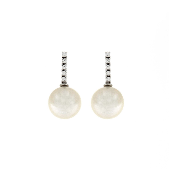 orecchini tennis diamanti e perle