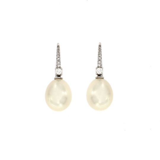 orecchini diamanti e perle