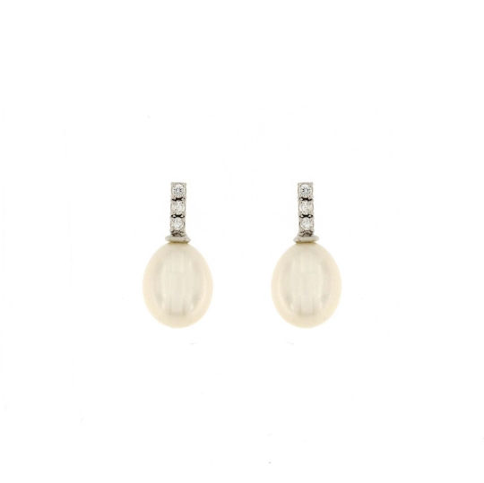 orecchini tennis diamanti e perle