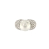 anello pavè diamanti e perla 