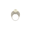 anello pavè diamanti e perla 