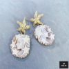 orecchini pendenti stelle argento e cammeo