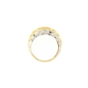 anello in oro giallo bianco e rosa bombato sfaccettato