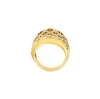 anello in oro concavo rombi traforati