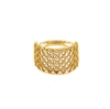 anello in oro a fascia rombi traforati