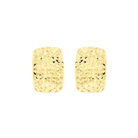 orecchini in oro bombati sfaccettati