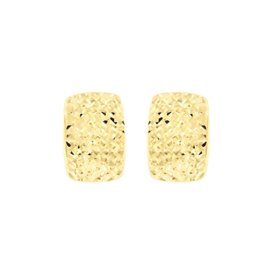orecchini in oro bombati sfaccettati