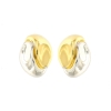 orecchini in oro foglie bicolore