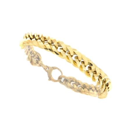 bracciale in oro grumette piatta