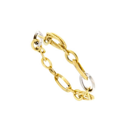 bracciale in oro maglie ovali