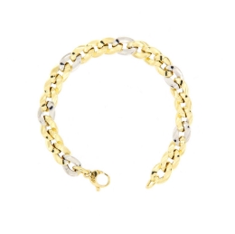 bracciale in oro grumette bicolore