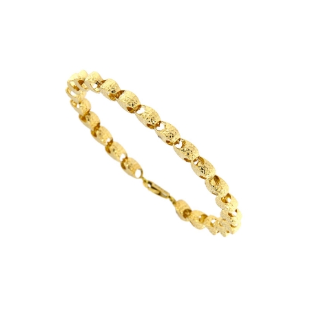 bracciale in oro maglie sfaccettate