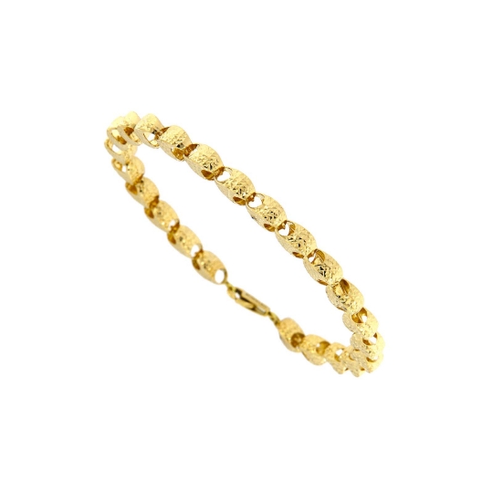 bracciale in oro maglie sfaccettate