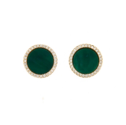 orecchini resina verde e zirconi