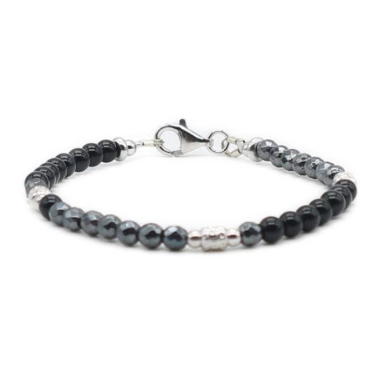 bracciale ematite ed onice