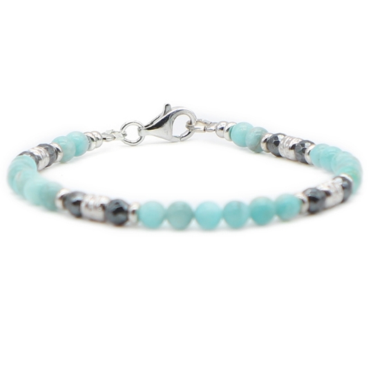 bracciale ematite ed amazzonite