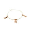 bracciale ciondoli zirconi argento rosa