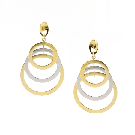 orecchini in oro pendenti anelli a degradare 